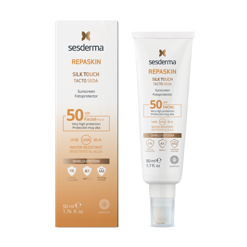 Sesderma REPASKIN SILK TOUCH Facial Sunscreen SPF50 Солнцезащитное средство для лица 50 мл